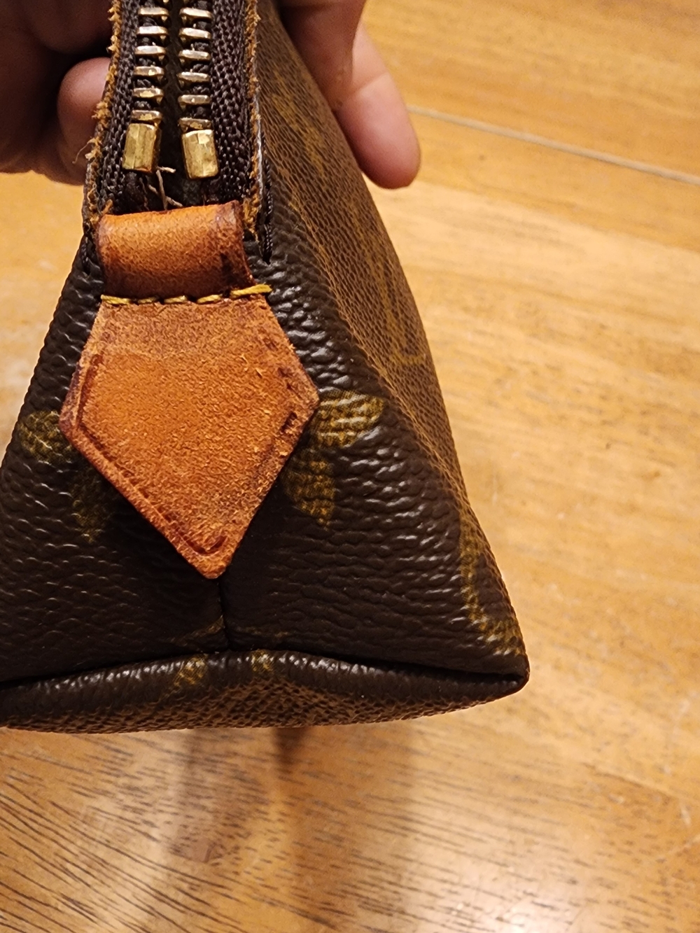 Louis Vuitton Brown Monogram Cosmetic Pouch Raw Interior - Picture 4 of 16